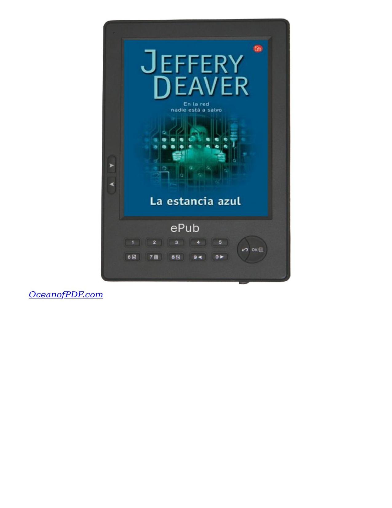 Estancia azul, La de Jeffery Deaver, portada del libro