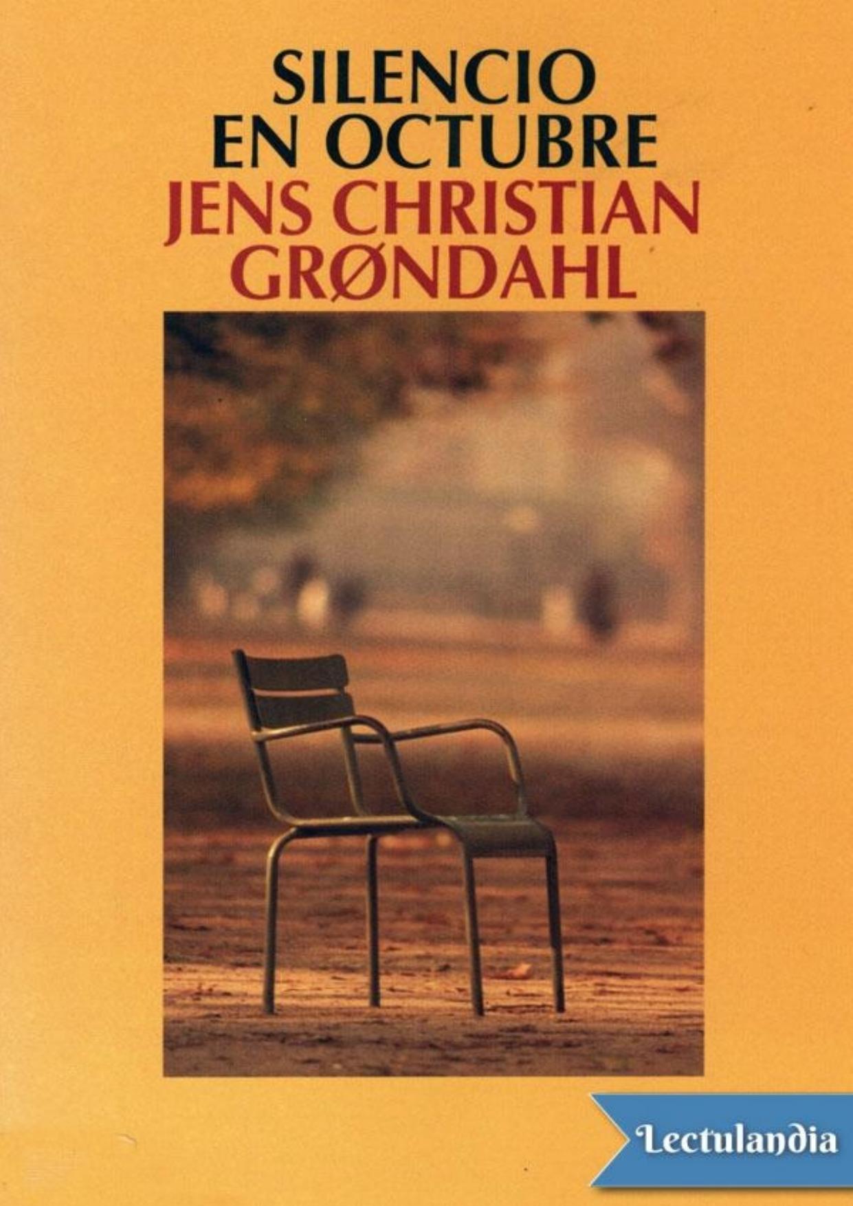 Silencio en octubre de Jens Christian Grøndahl, portada del libro