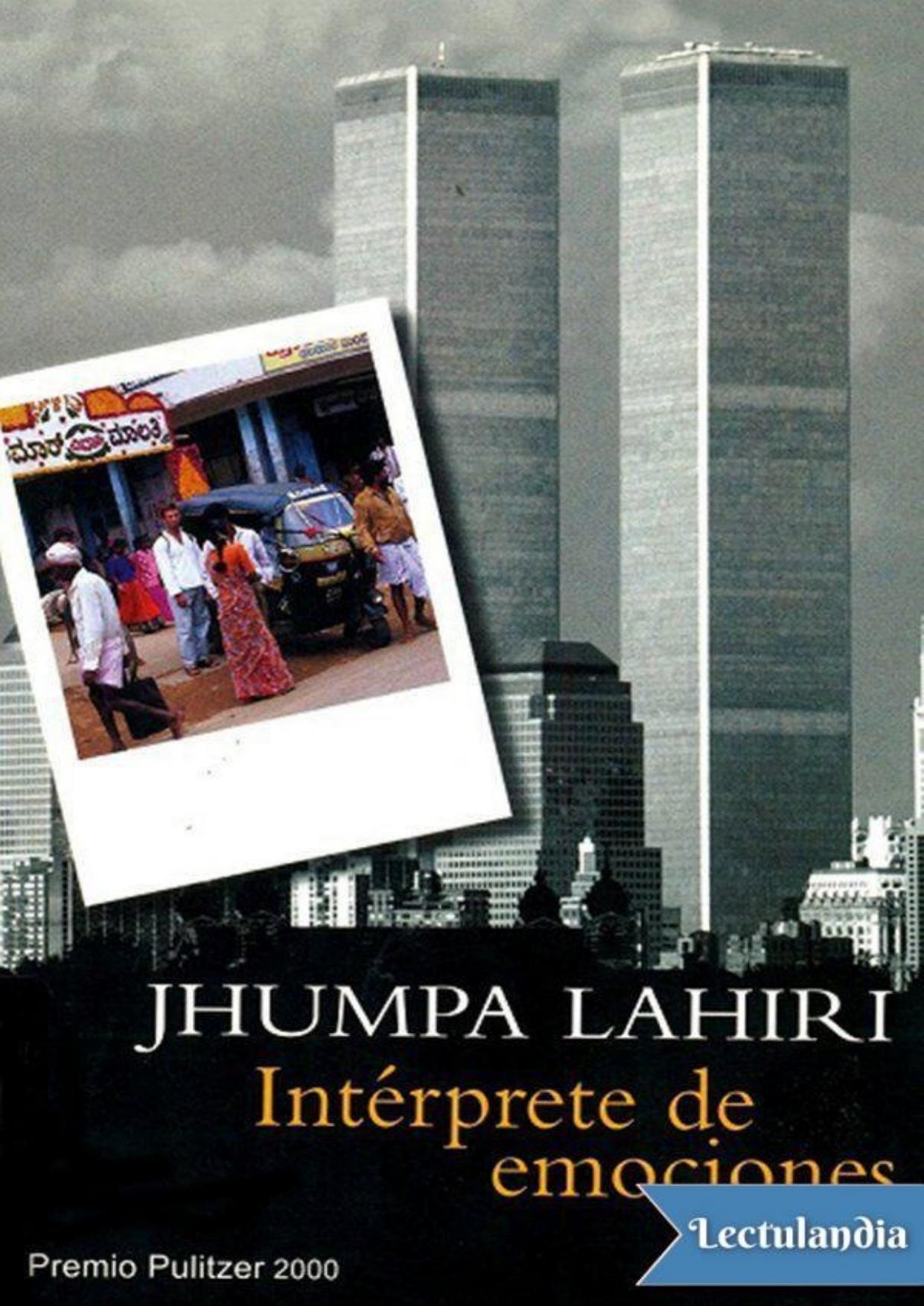 Intérprete de emociones de Jhumpa Lahiri, portada del libro