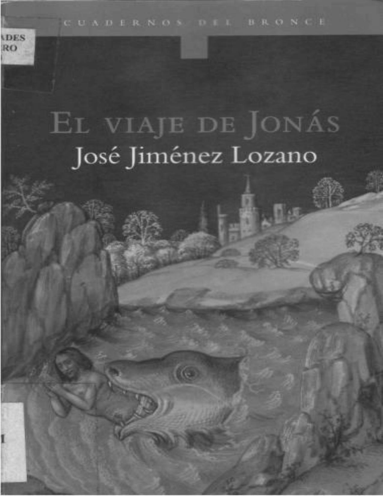 El viaje de Jonás de Jose Jimenez Lozano, portada del libro