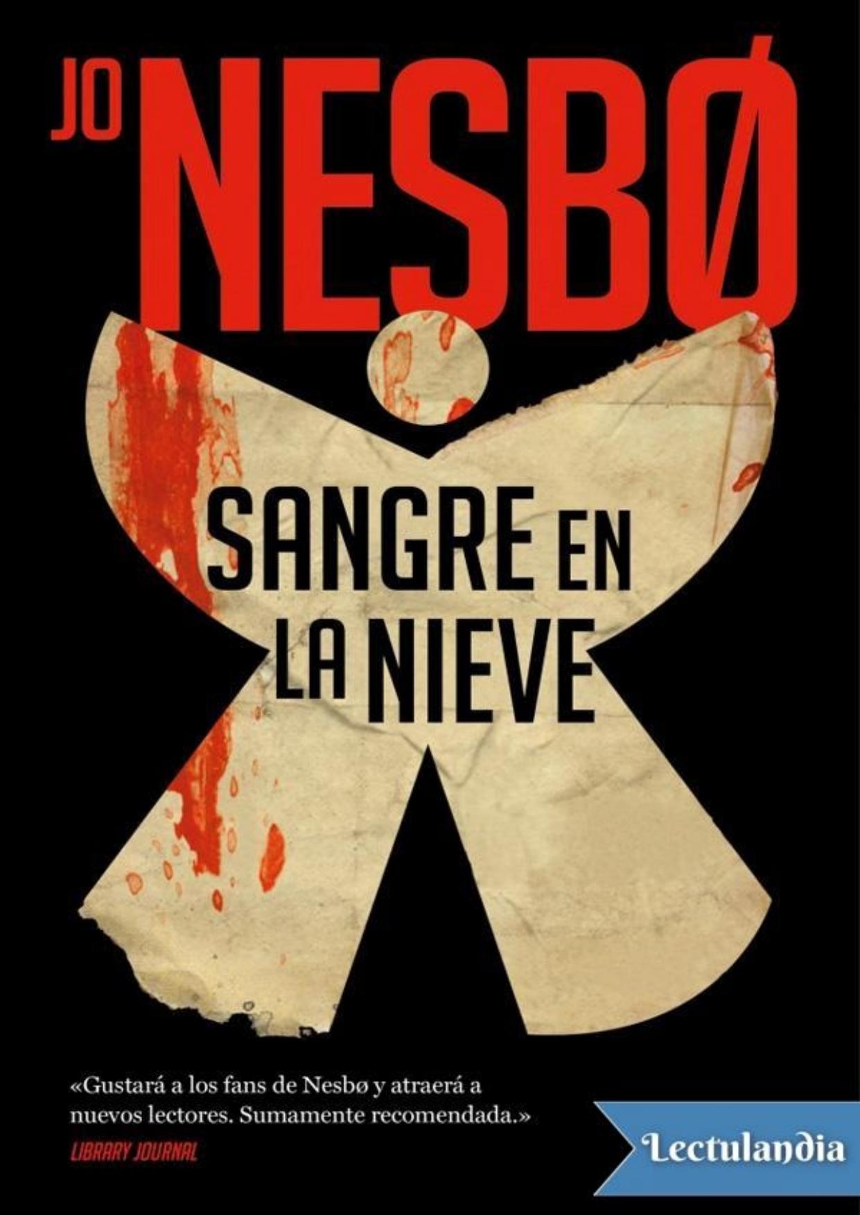 Sangre en la nieve de Jo Nesbø, portada del libro