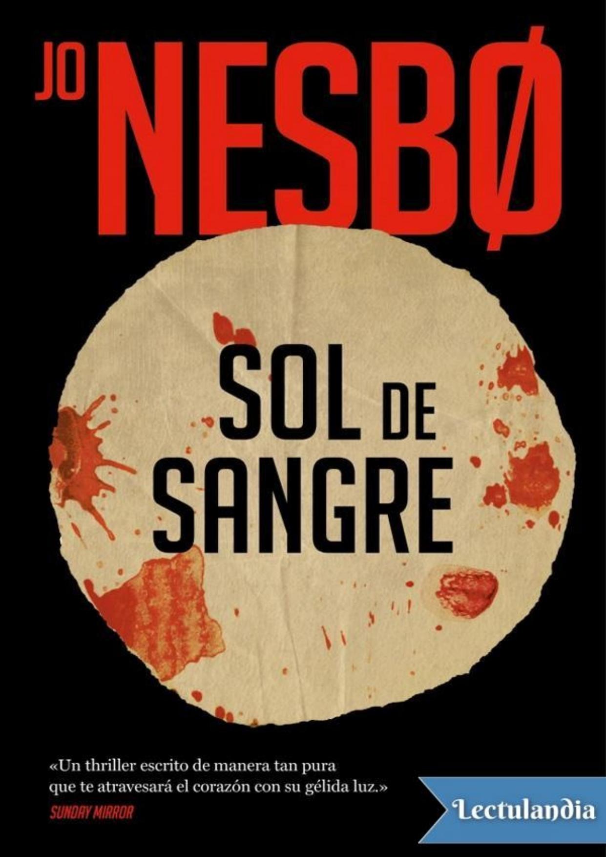 Sol de sangre de Jo Nesbø, portada del libro