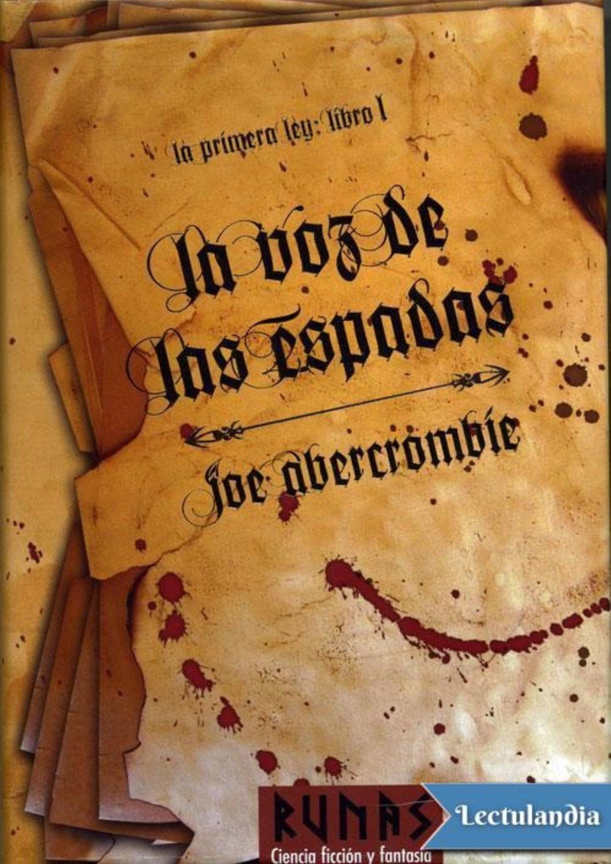 La voz de las espadas de Joe Abercrombie, portada del libro