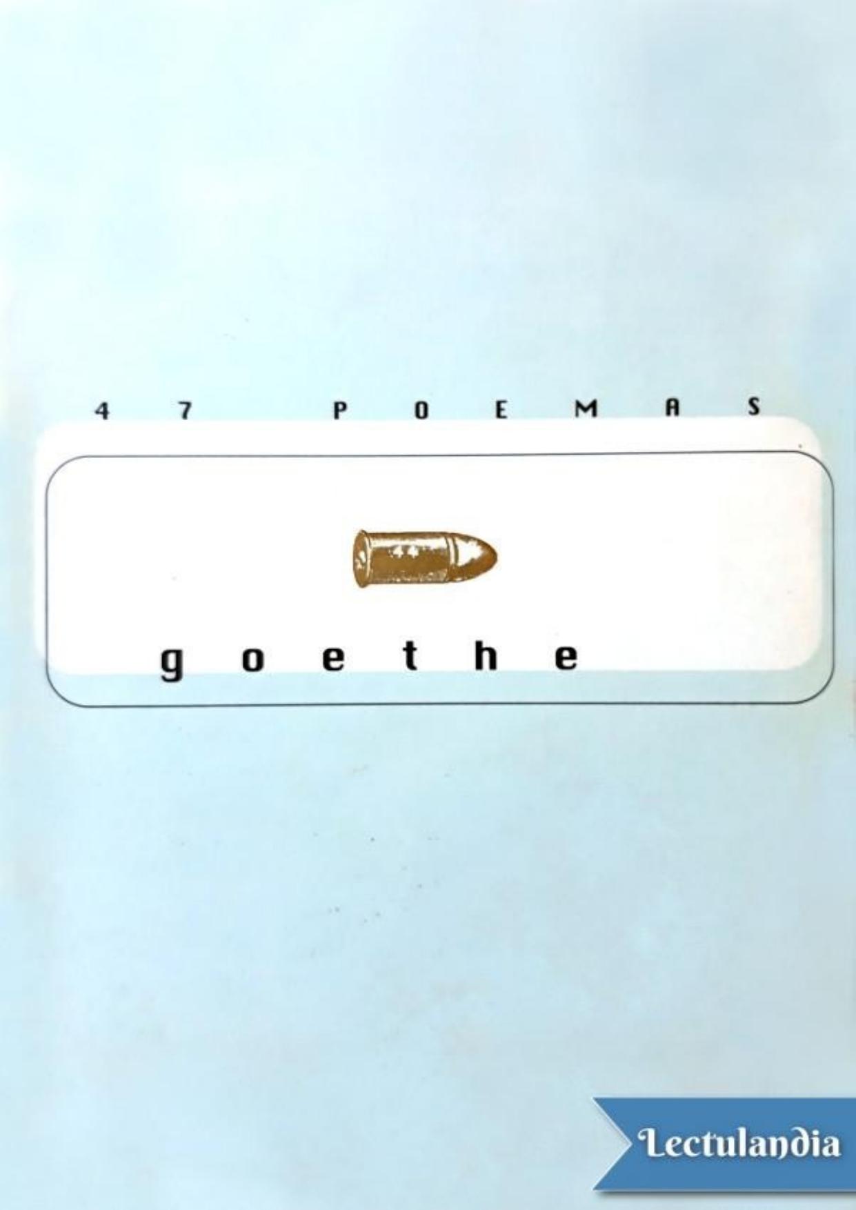 47 poemas de Johann Wolfgang von Goethe, portada del libro