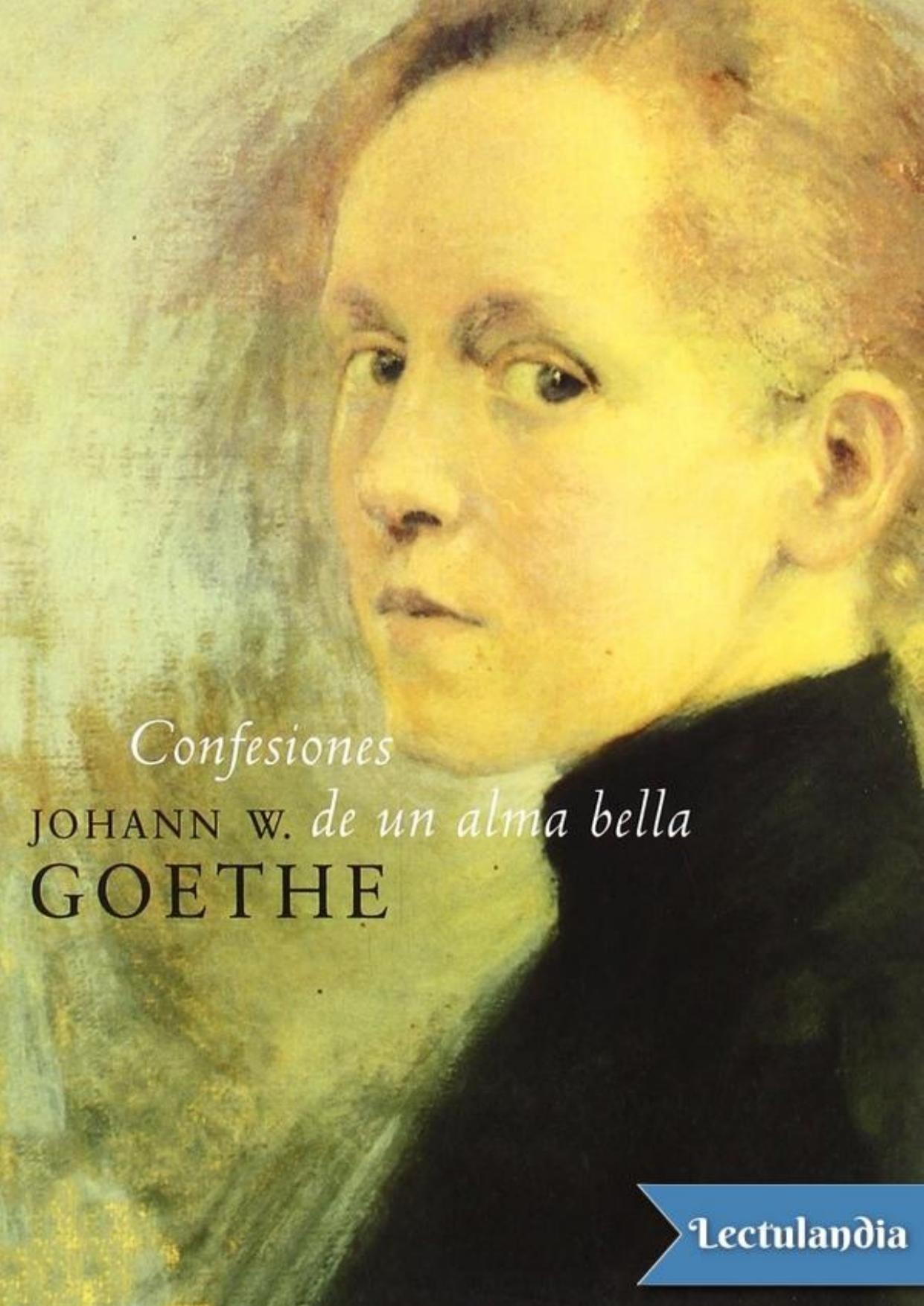 Confesiones de un alma bella de Johann Wolfgang von Goethe, portada del libro