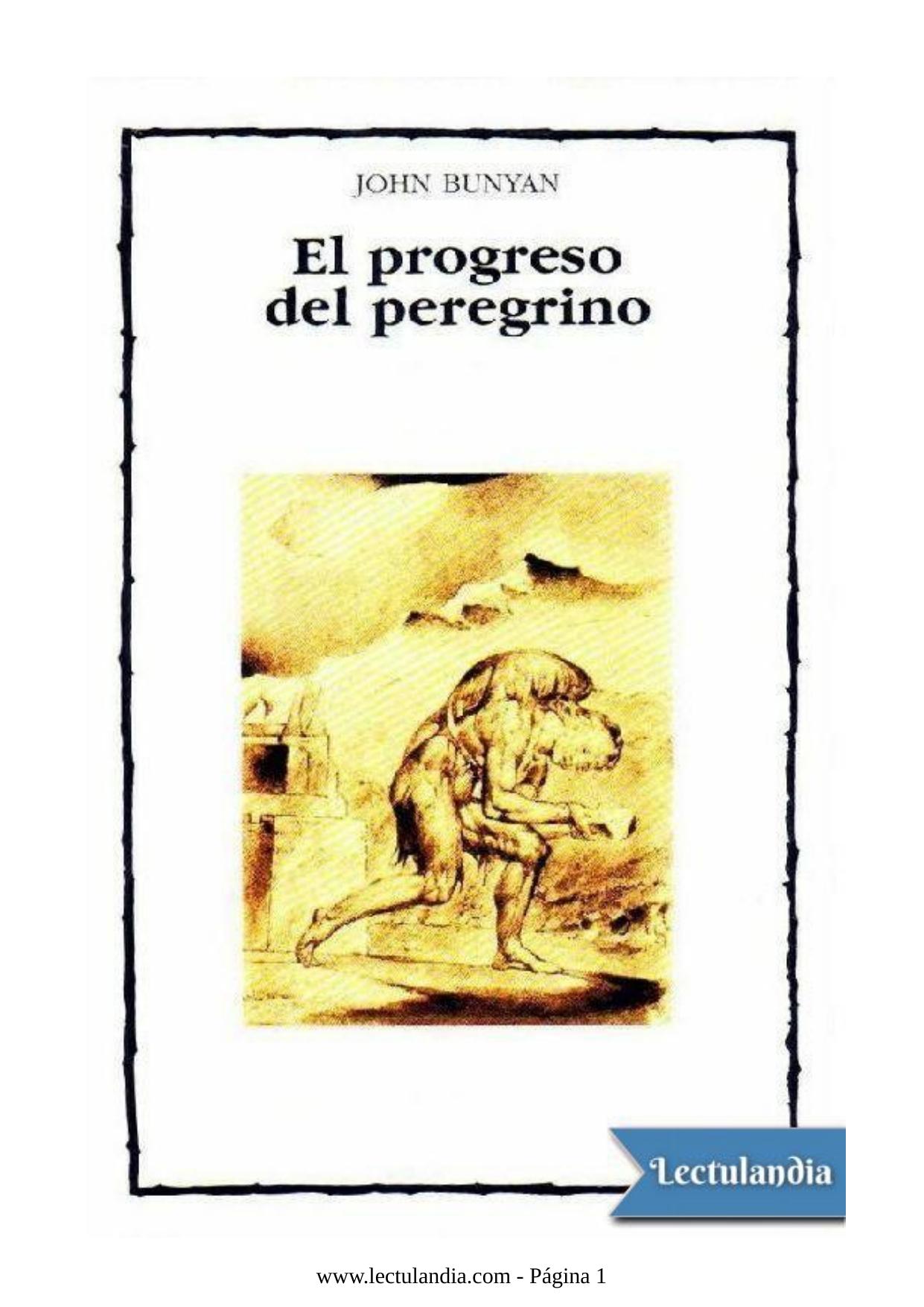 El progreso del peregrino de John Bunyan, portada del libro