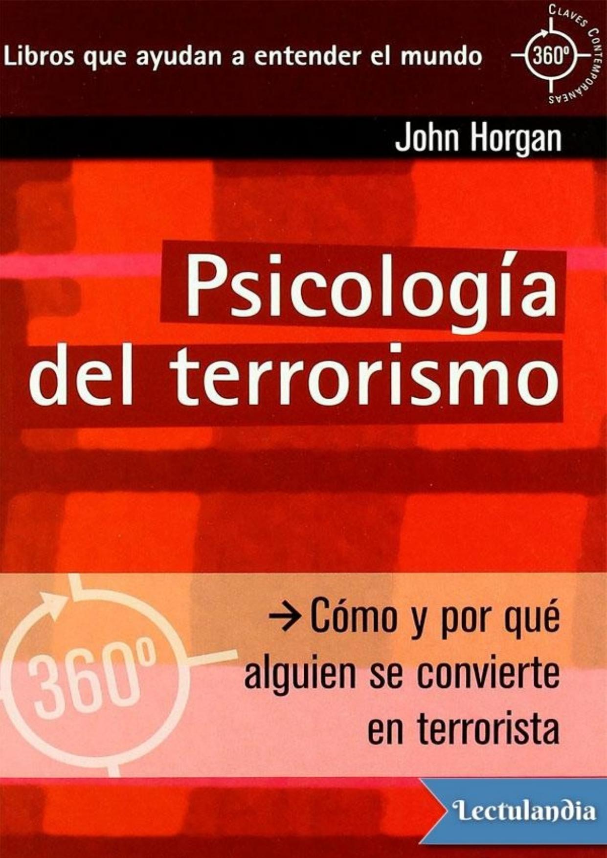 Psicología del terrorismo de John Horgan, portada del libro
