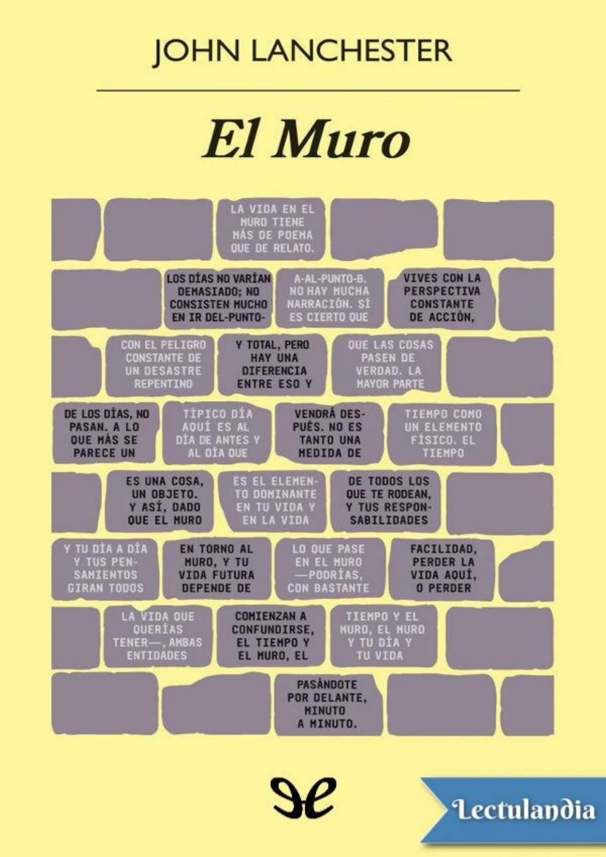 El Muro de John Lanchester, portada del libro