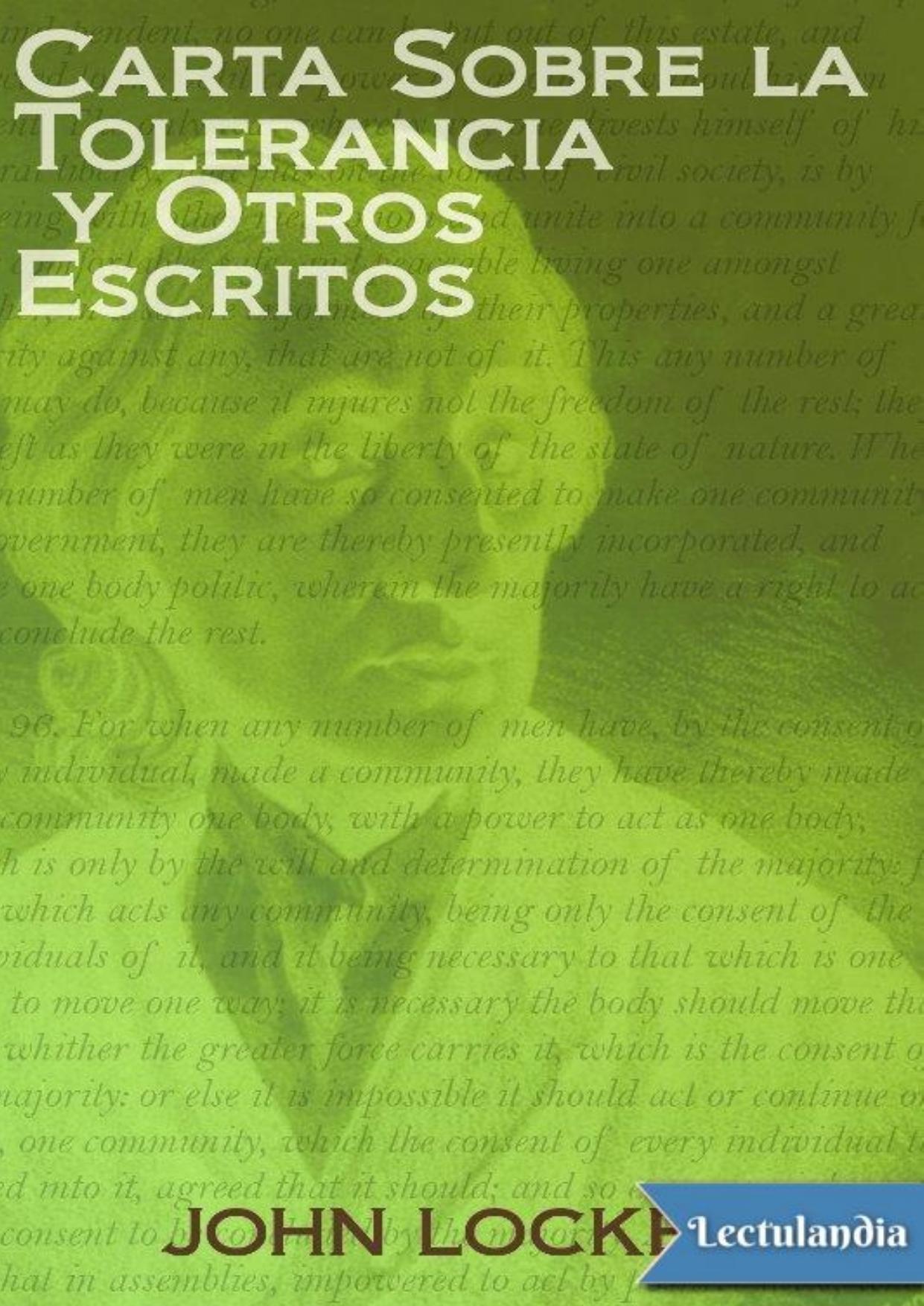 Carta sobre la tolerancia y otros escritos de John Locke, portada del libro