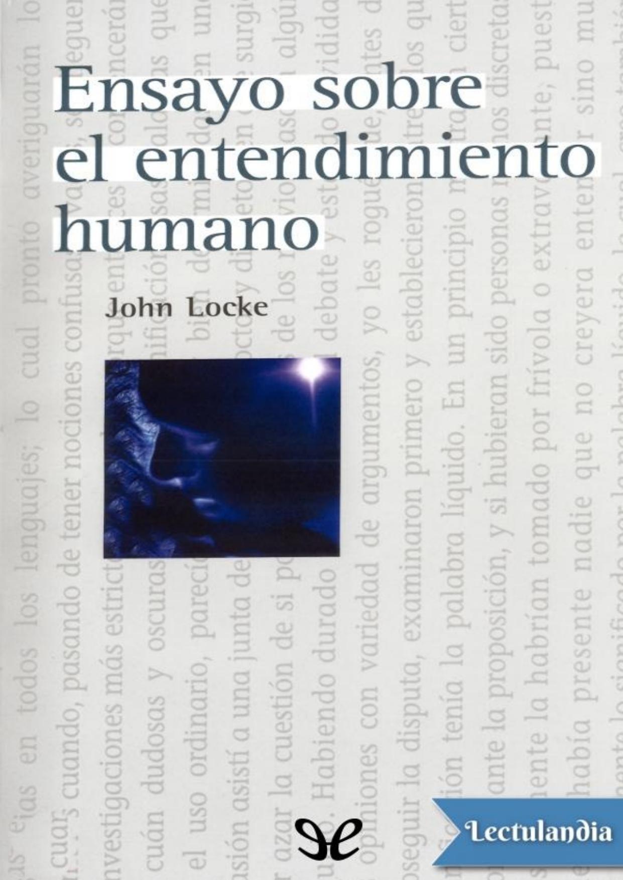 Ensayo sobre el entendimiento humano de John Locke, portada del libro
