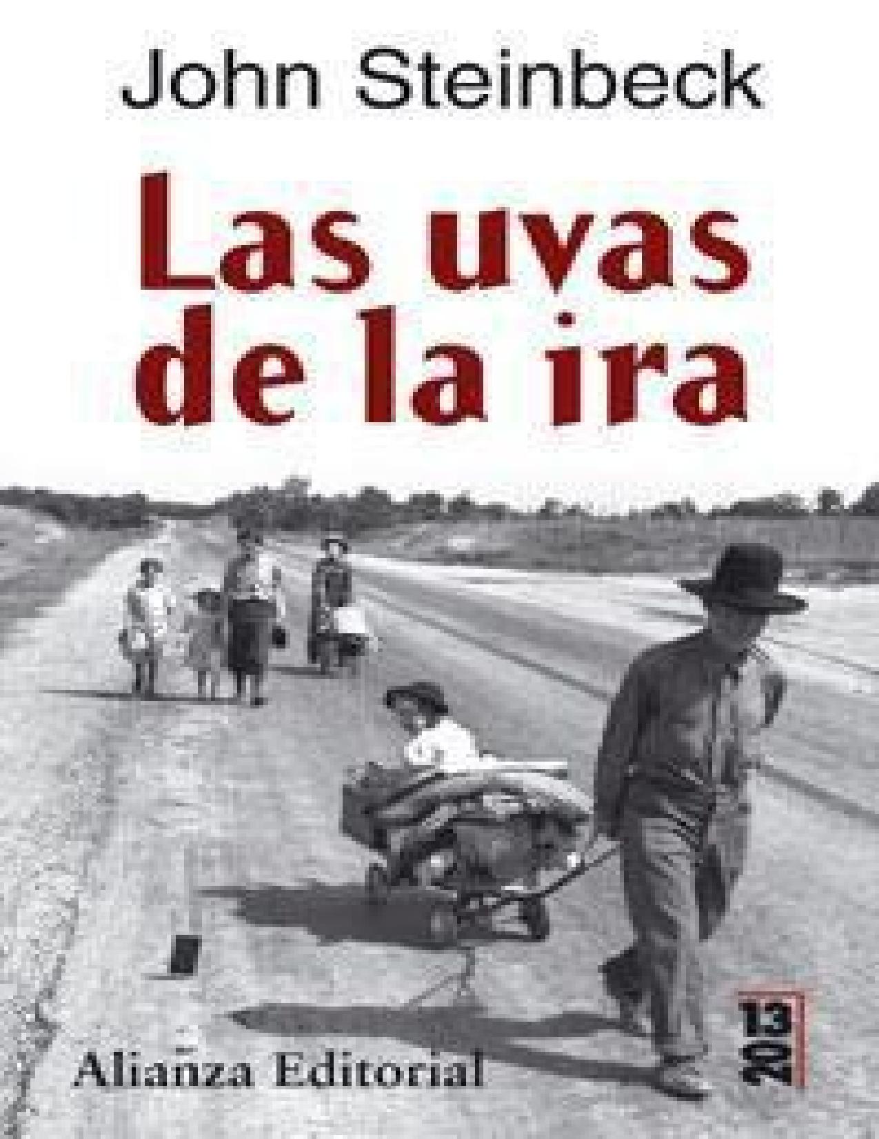 Las uvas de la ira de John Steinbeck, portada del libro