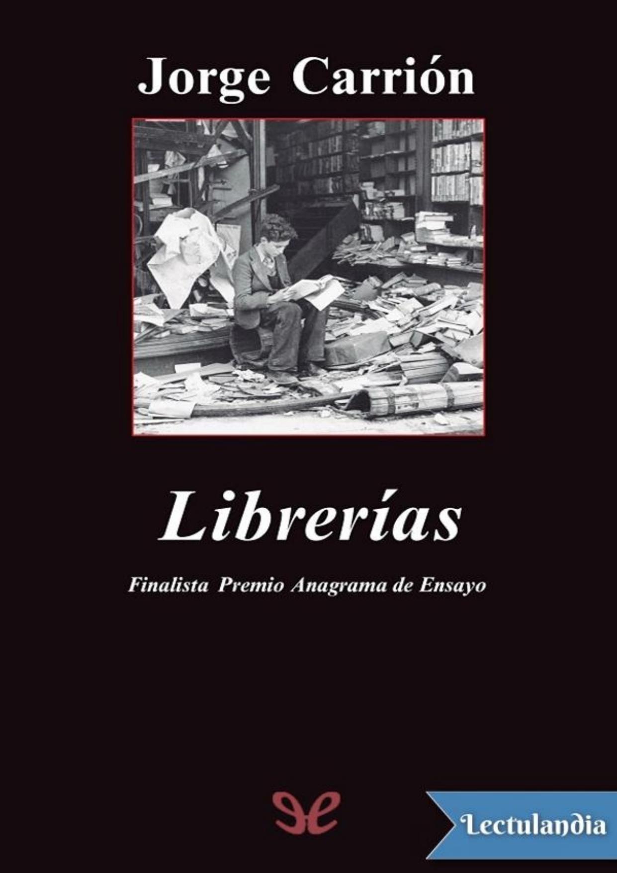 Librerías de Jorge Carrión, portada del libro