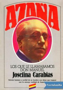 Portada de Azaña. Los que le llamábamos Don Manuel