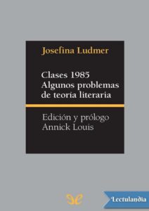 Portada de Clases 1985. Algunos problemas de teoría literaria