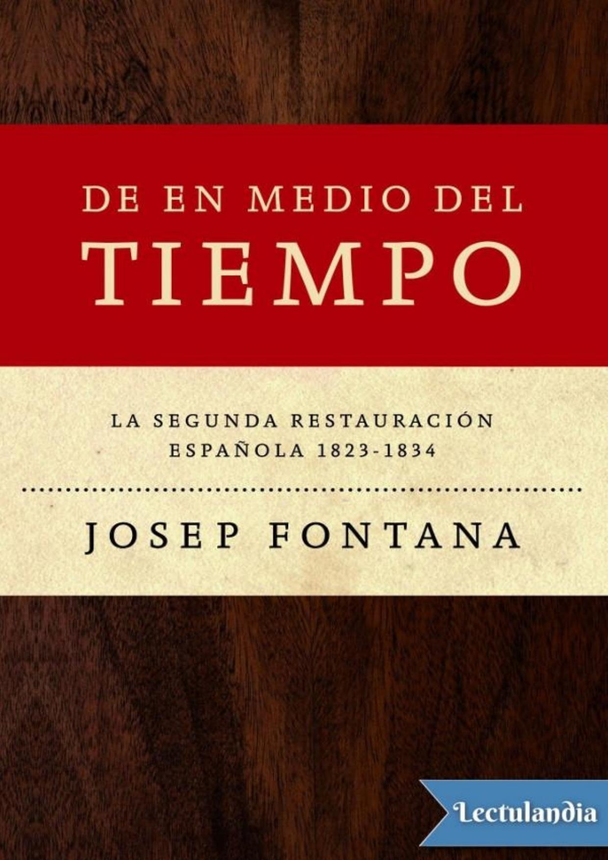 De en medio del tiempo de Josep Fontana, portada del libro