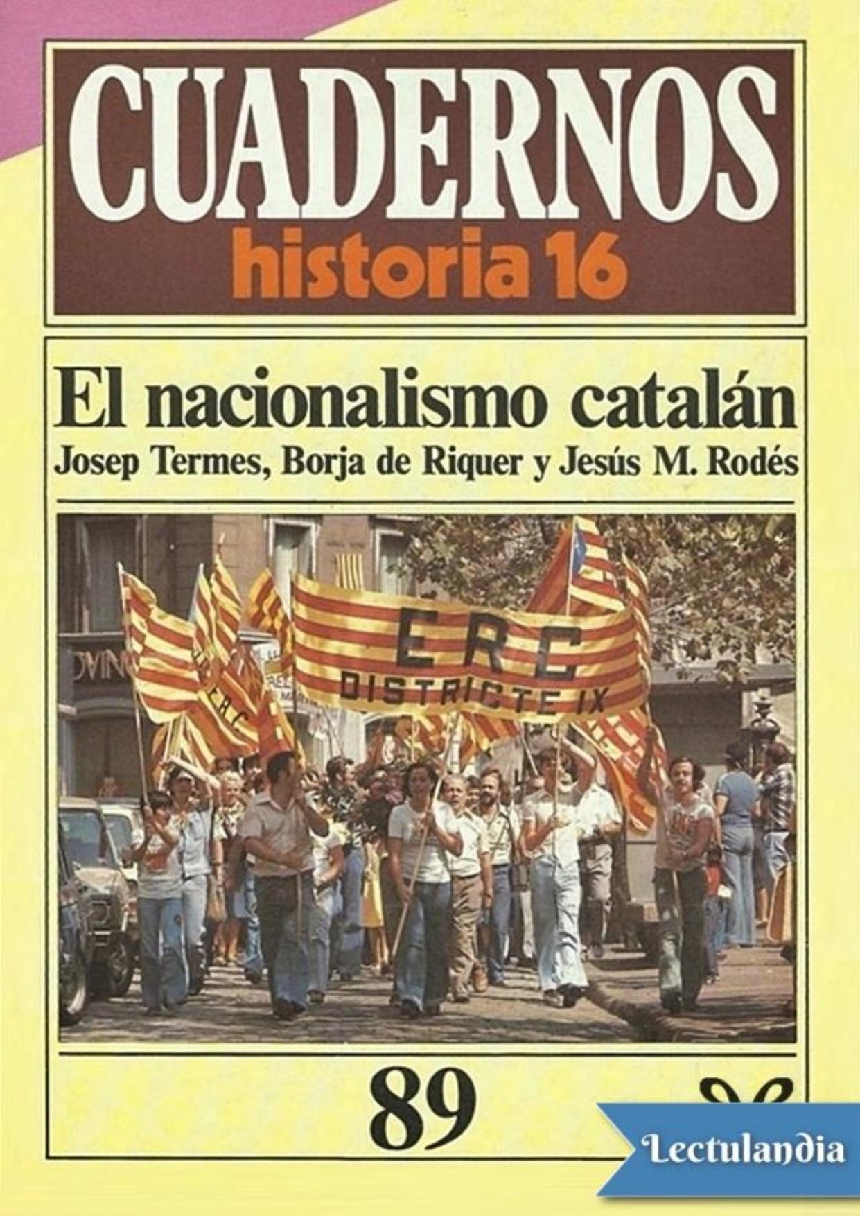 El nacionalismo catalán de Josep Termes, portada del libro