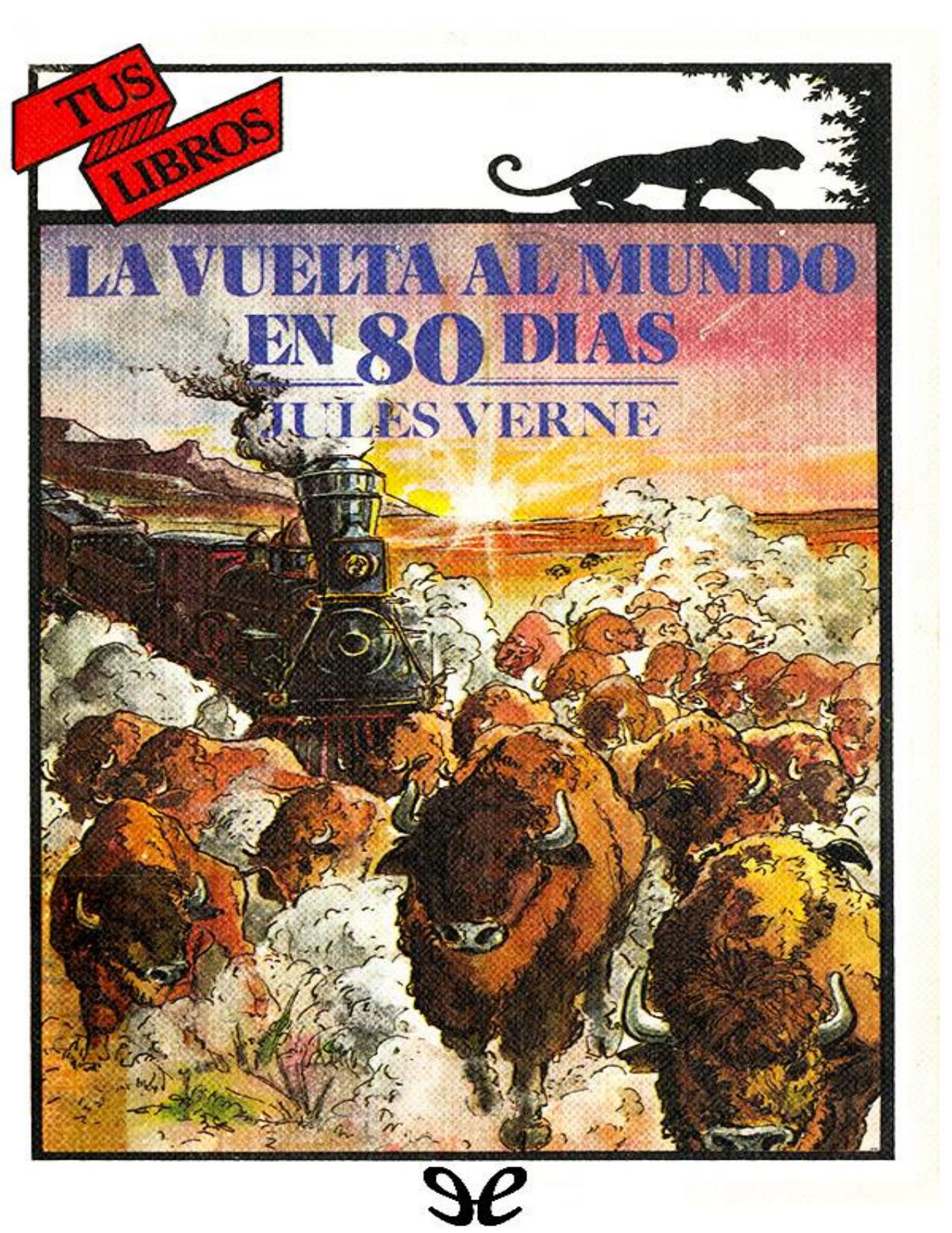 La vuelta al mundo en 80 dias de Jules Verne, portada del libro