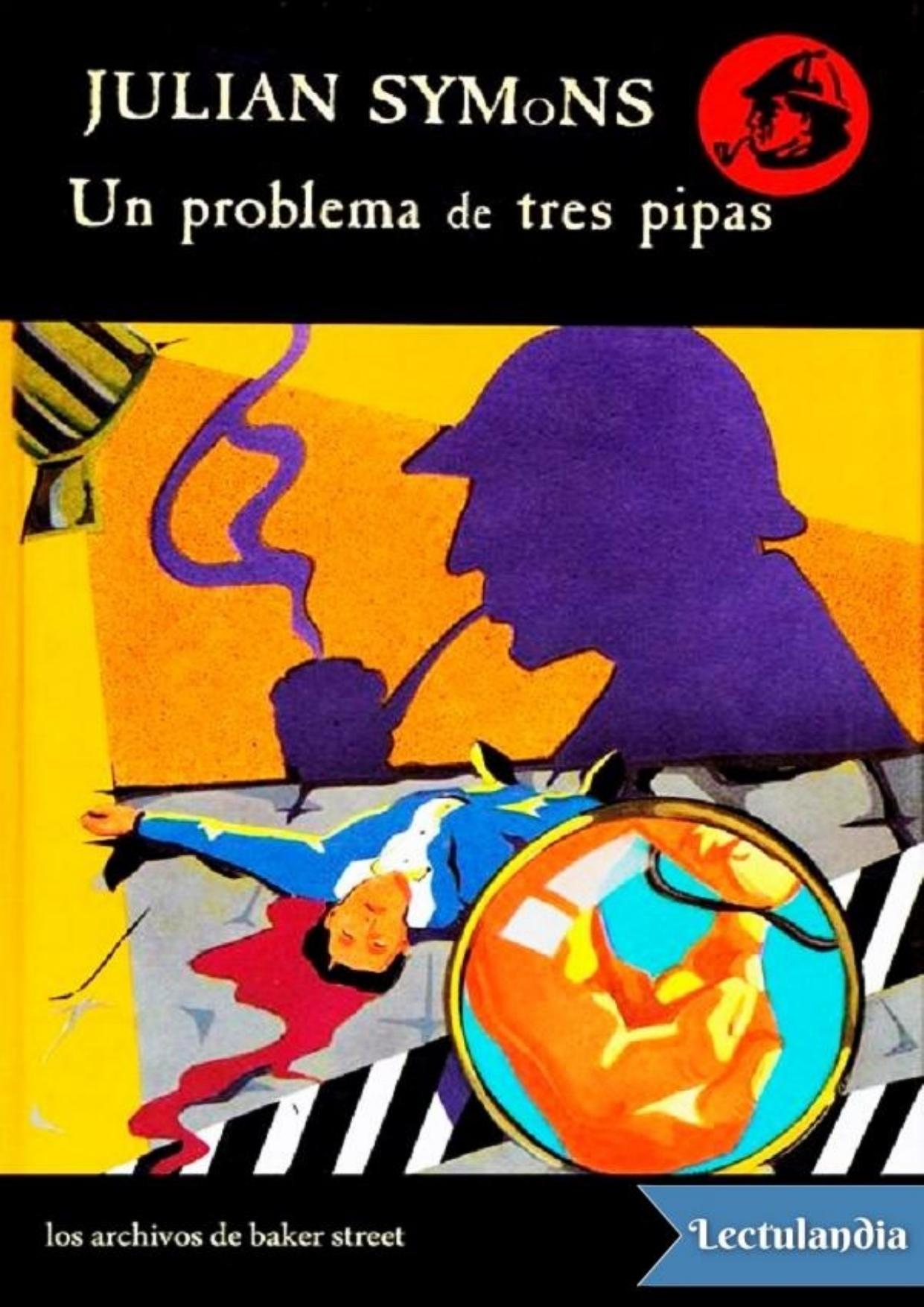 Un problema de tres pipas de Julian Symons, portada del libro