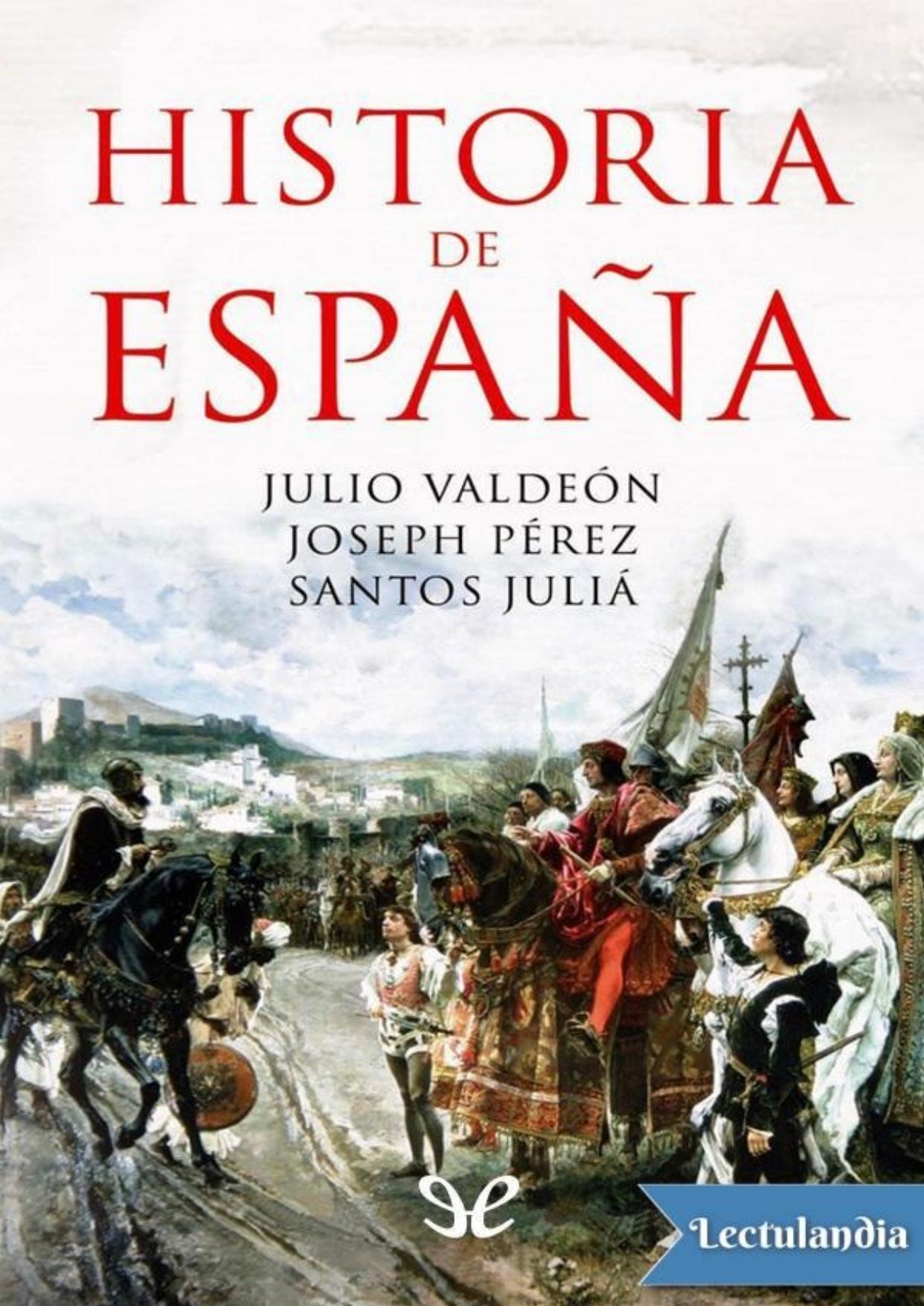 Historia de España de Julio Valdeón, portada del libro