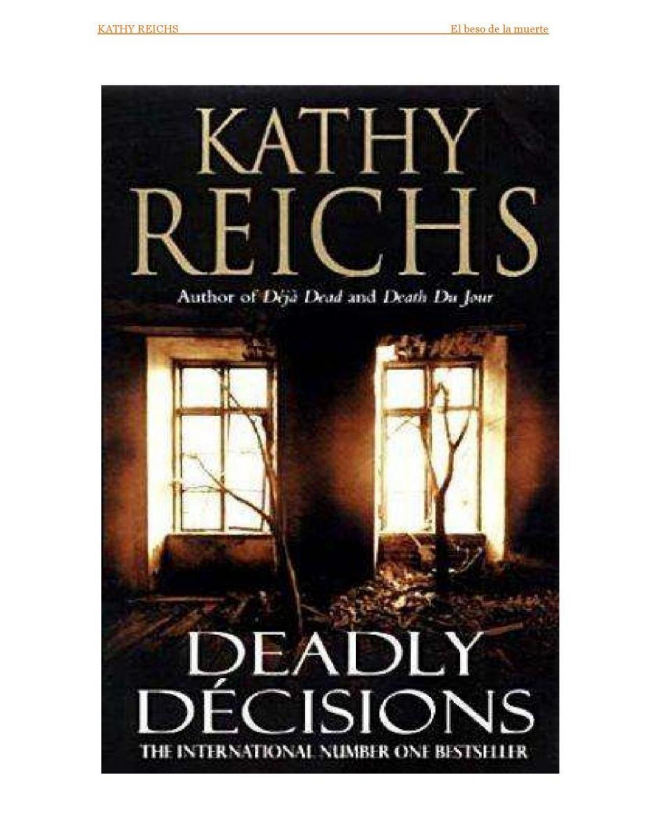 El beso de la muerte de Kathy Reich, portada del libro