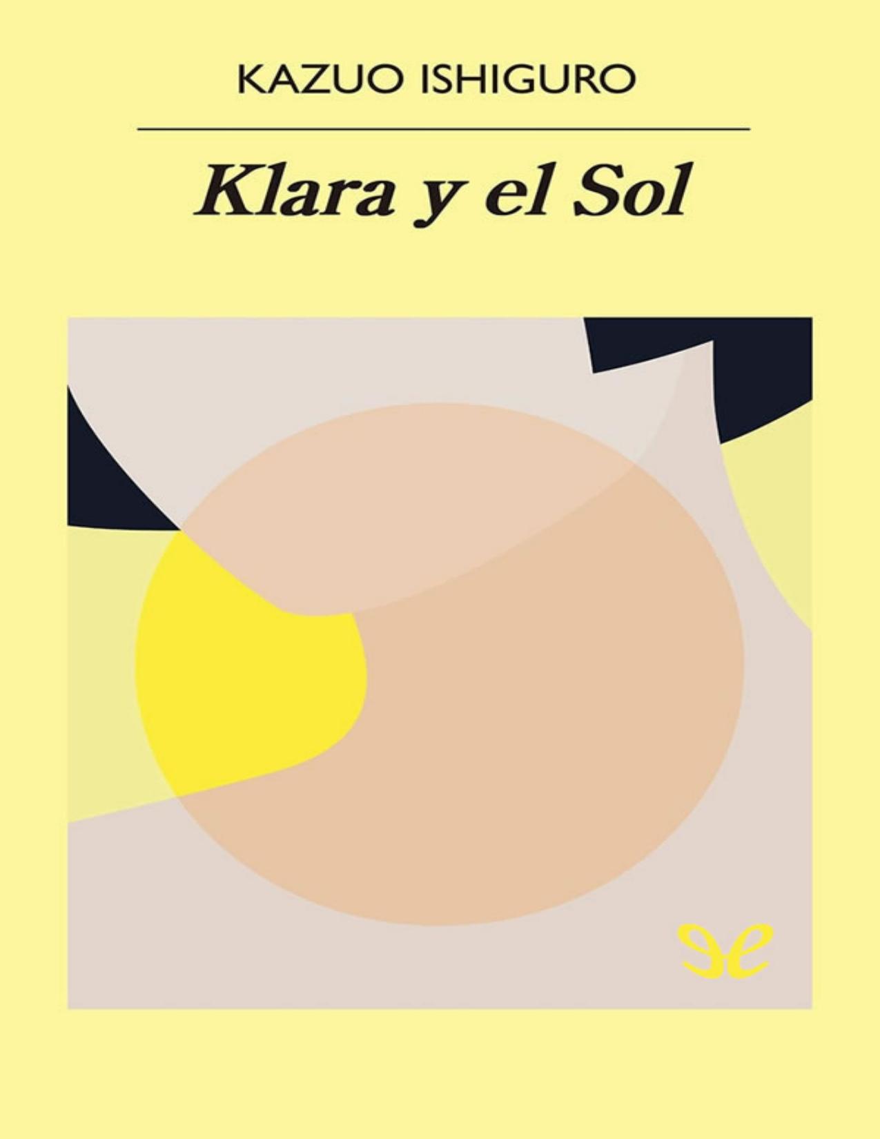 Klara y el sol de Kazuo Ishiguro, portada del libro