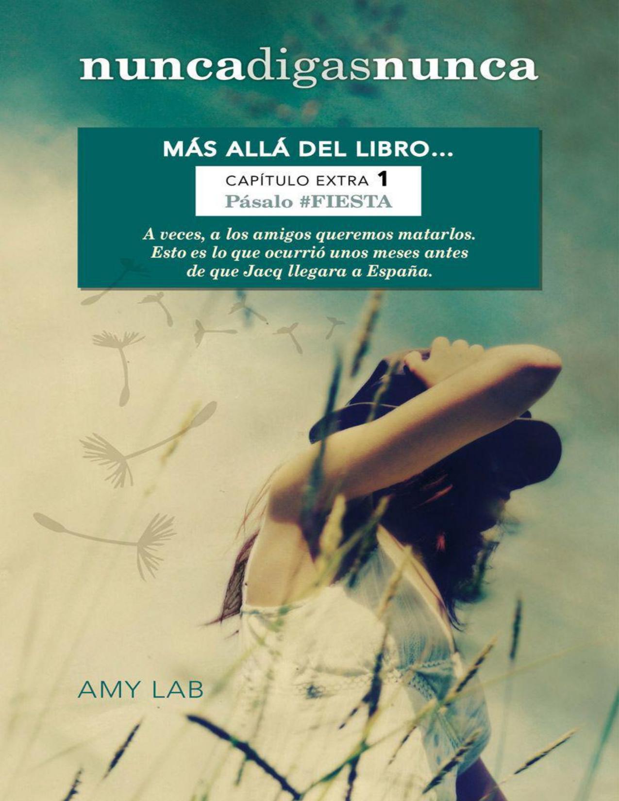 Nunca digas nunca. Pásalo #FIESTA (Capítulo Extra: Más allá del libro) de Amy Lab, portada del libro