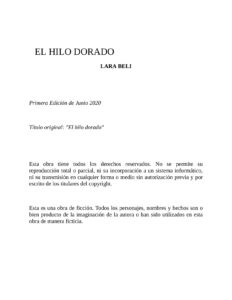 Portada de El hilo dorado