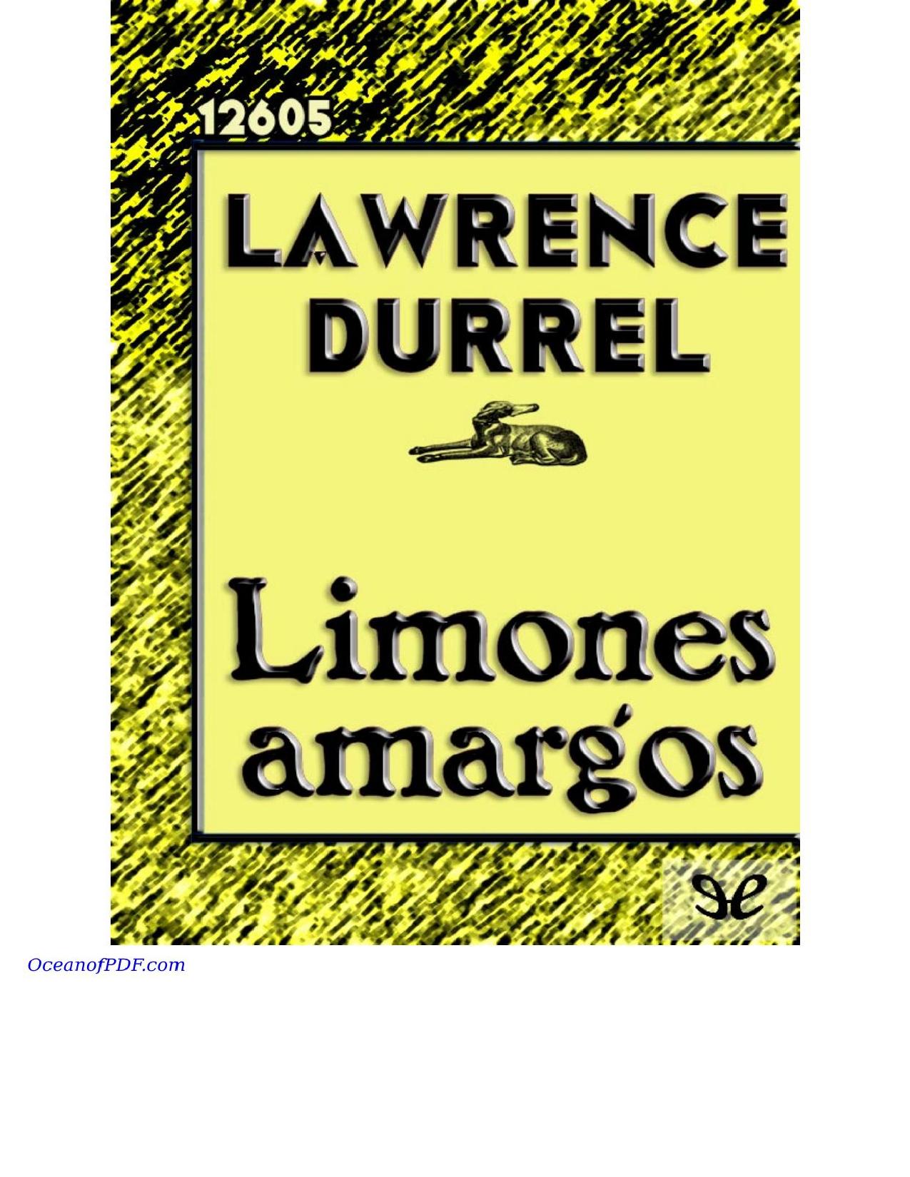 Limones amargos de Lawrence Durrell, portada del libro