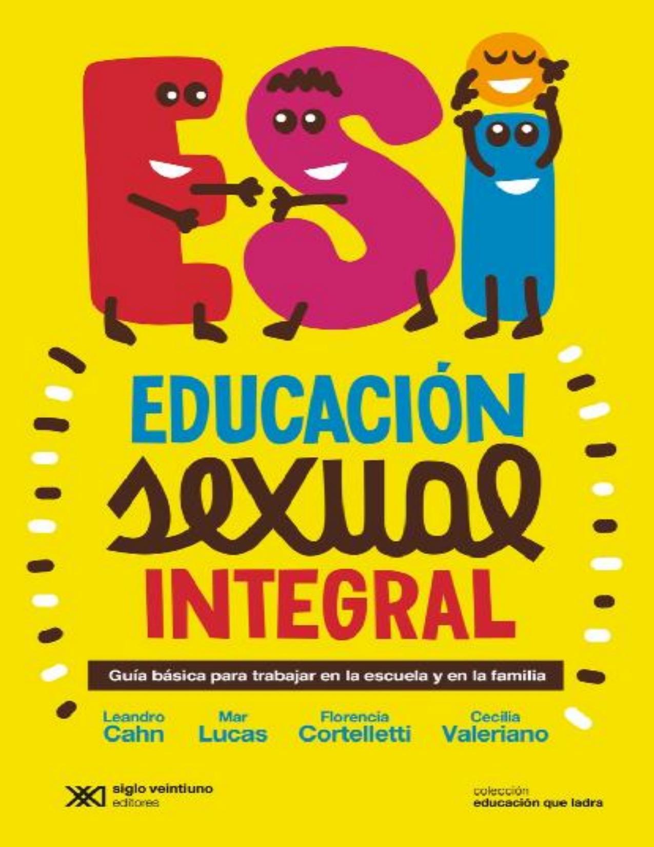 Educacion sexual integral de Leandro Cahn, portada del libro
