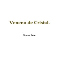 Portada de Veneno de cristal