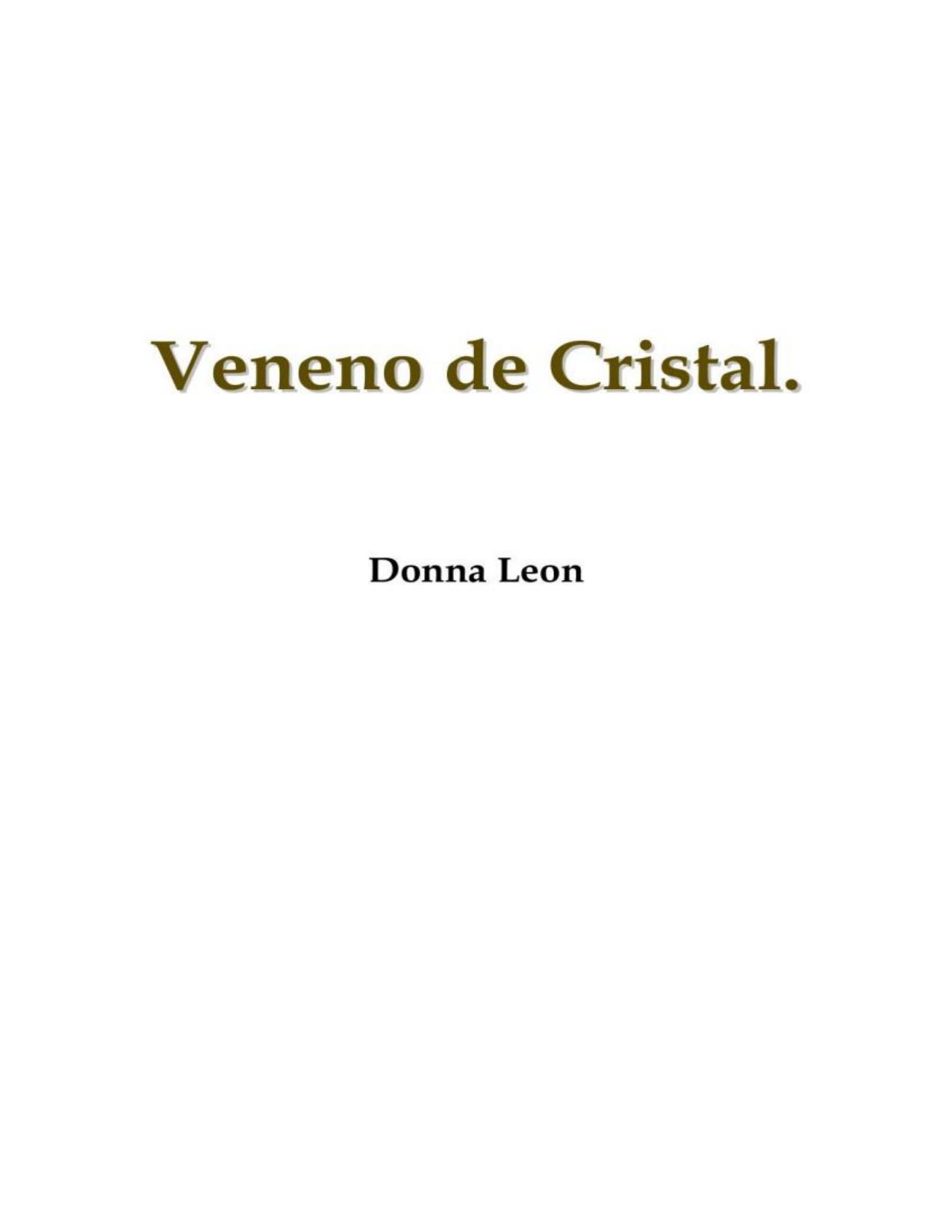 Veneno de cristal de Donna Leon, portada del libro