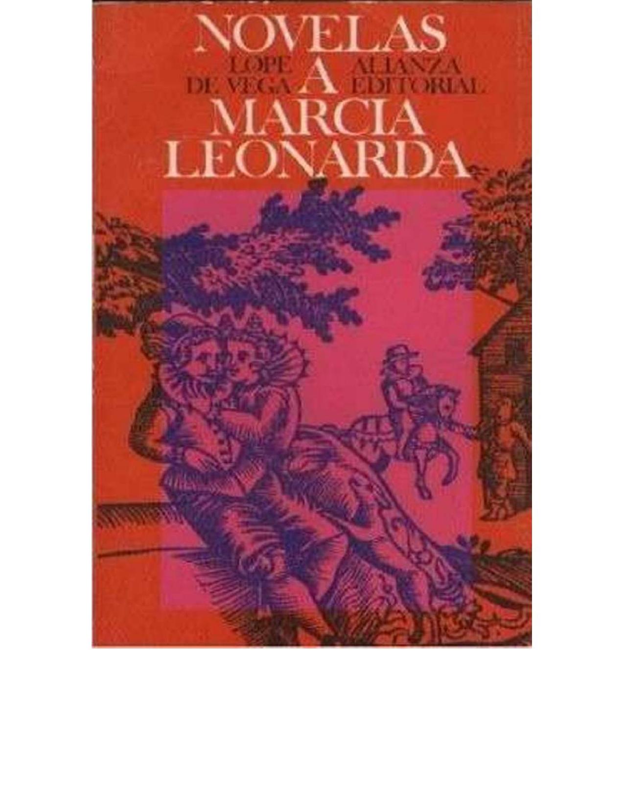 Novelas a Marcia Leonarda de Lope de Vega, portada del libro