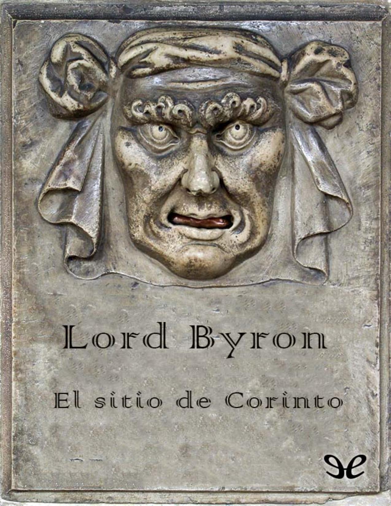 El sitio de Corinto de Lord Byron, portada del libro