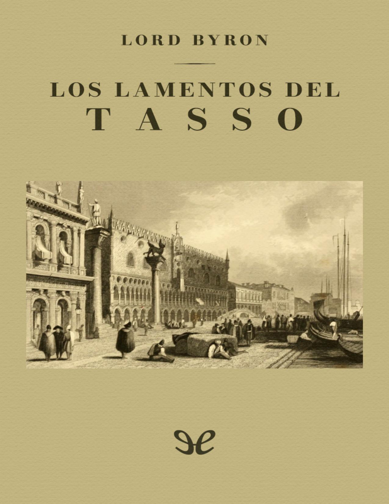 Los lamentos del Tasso de Lord Byron, portada del libro