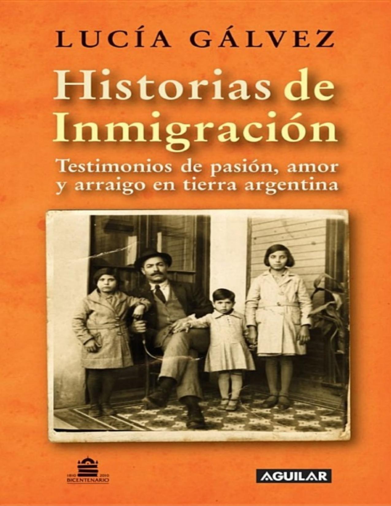 Historias de inmigración de Lucia Galvez, portada del libro