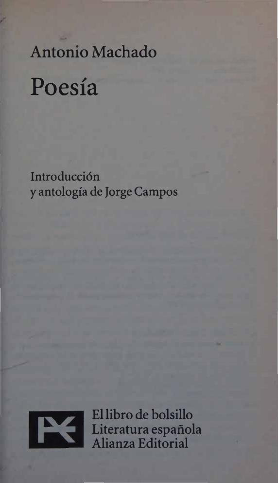 Poesía de Antonio Machado, portada del libro