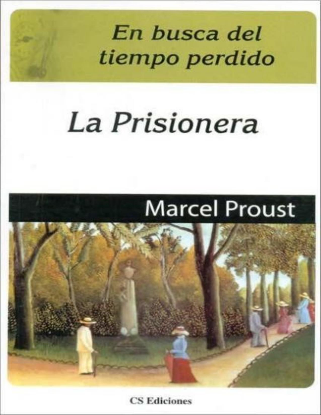 La prisionera de Marcel Proust, portada del libro