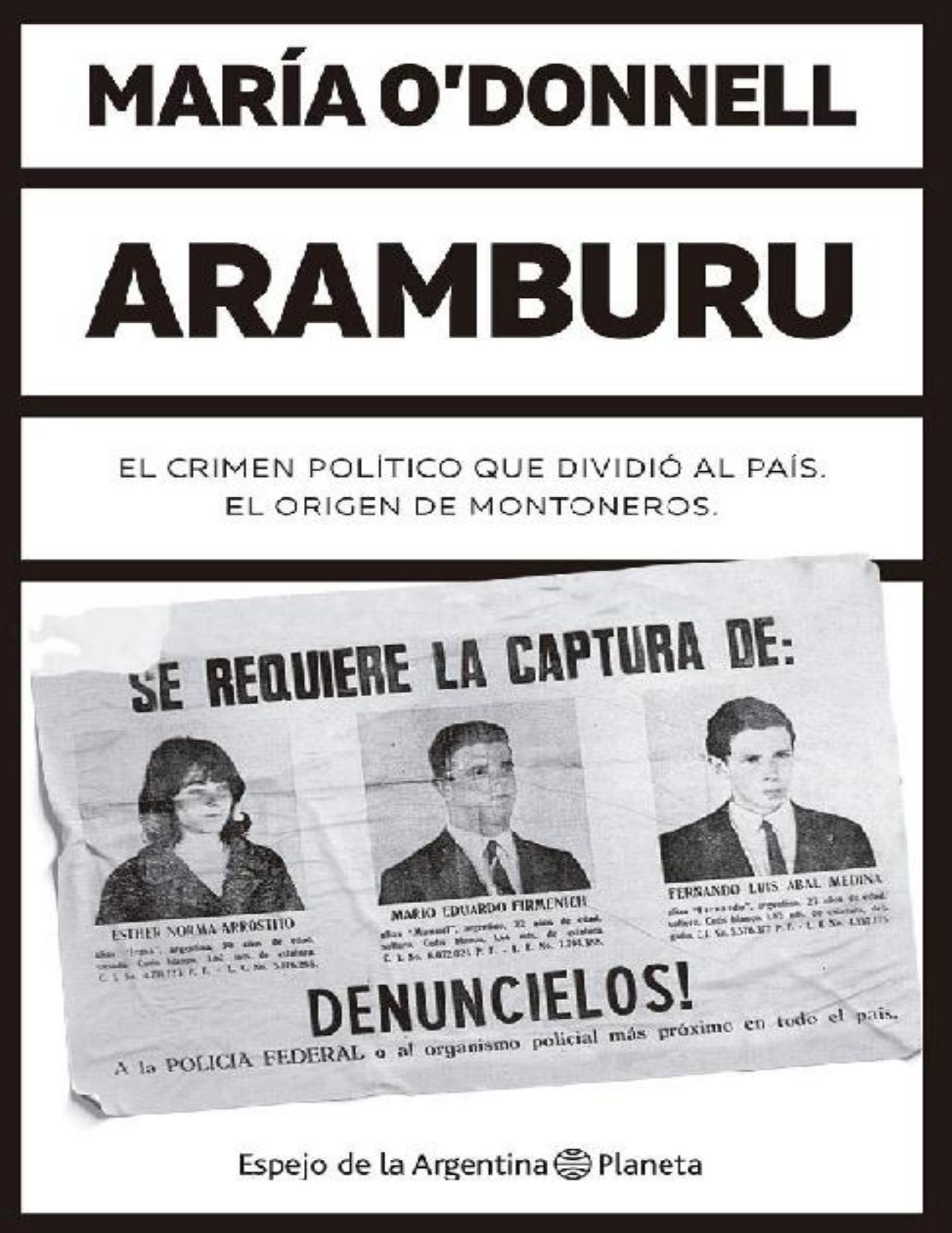 Aramburu de Maria O'Donnell, portada del libro