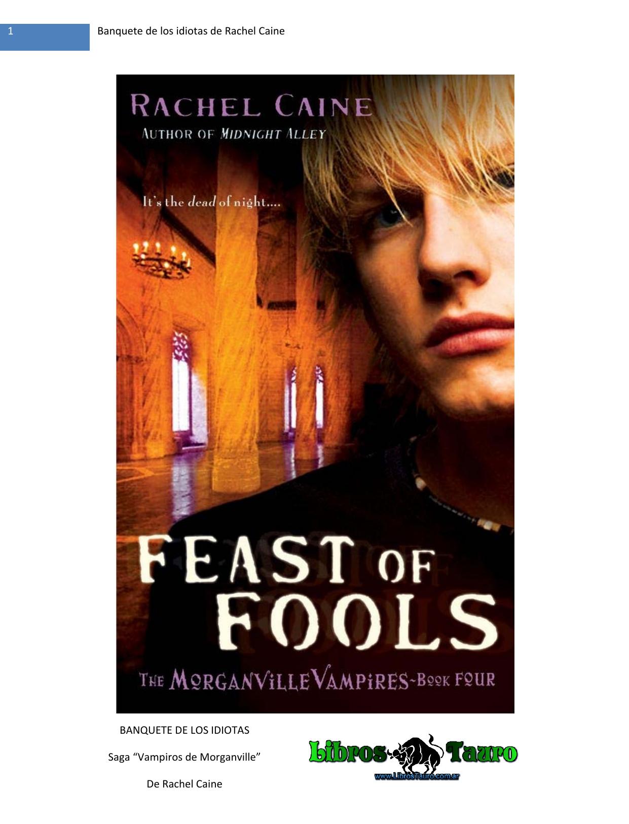 Banquete de los idiotas de Rachel Caine de Michael Caine, portada del libro