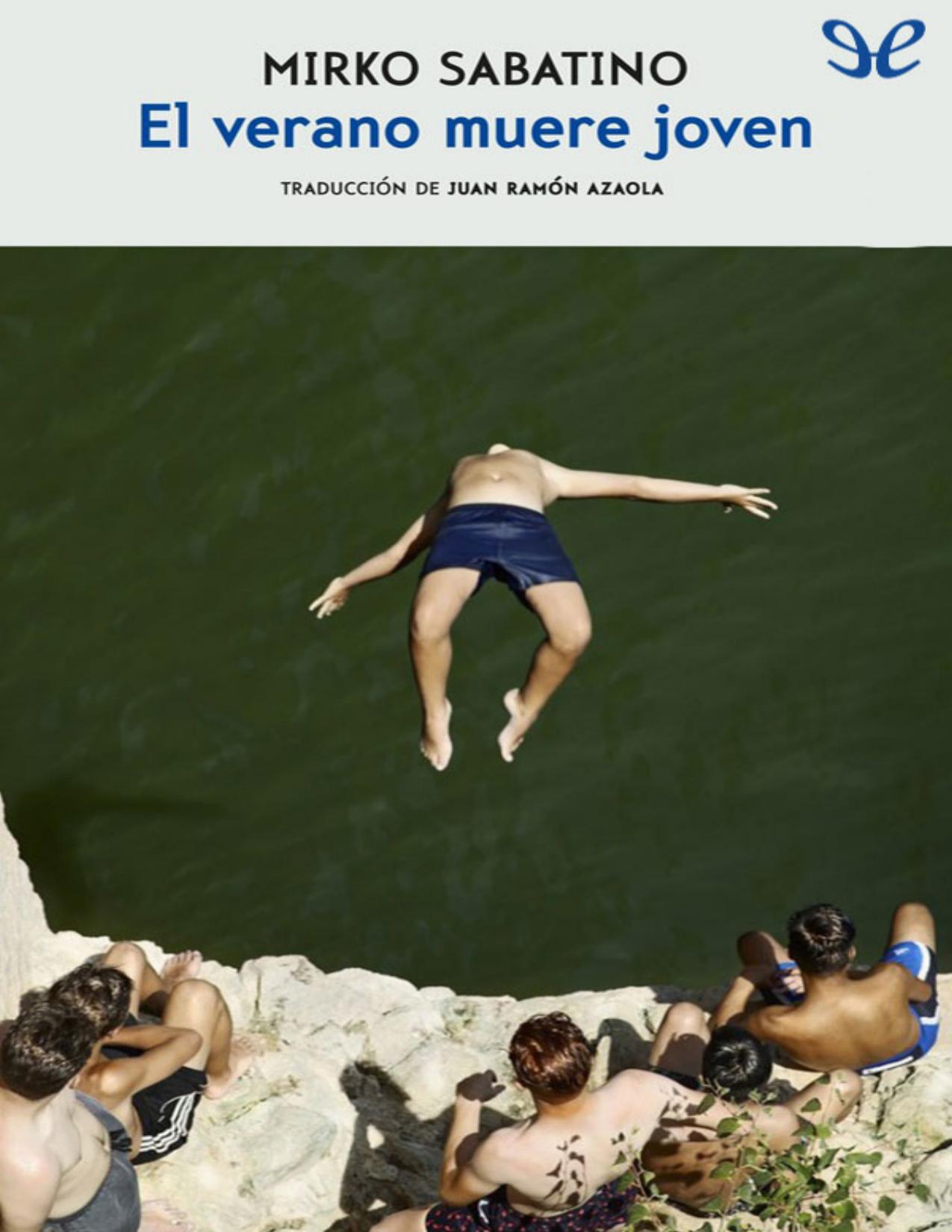 El verano muere joven de Mirko Sabatino, portada del libro