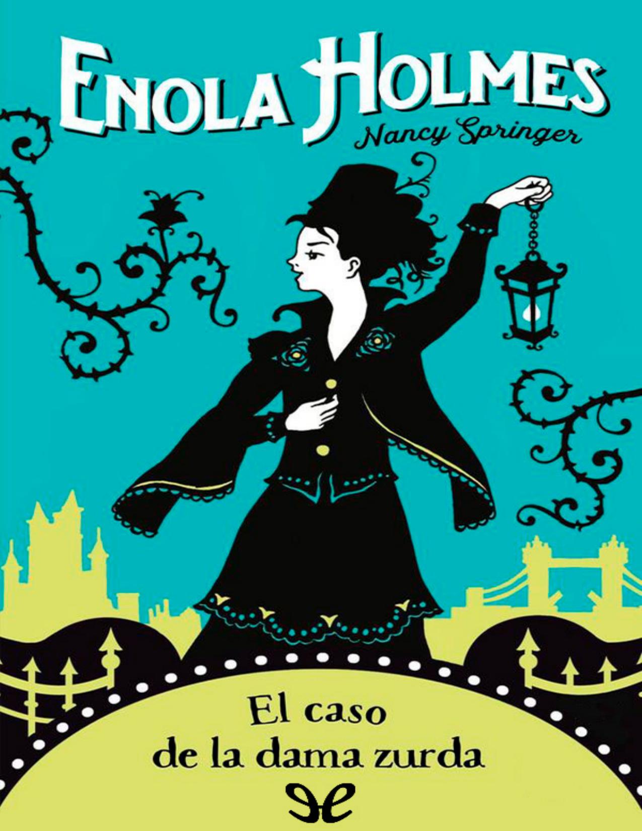 El caso de la dama zurda de Nancy Springer, portada del libro