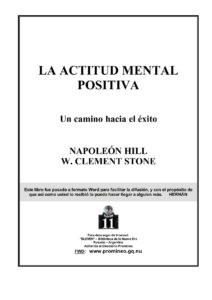 Portada de La Actitud Mental Positiva: Un Camino Hacia el Éxito
