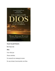 Portada de Neale Donald Walsch En casa con Dios SP