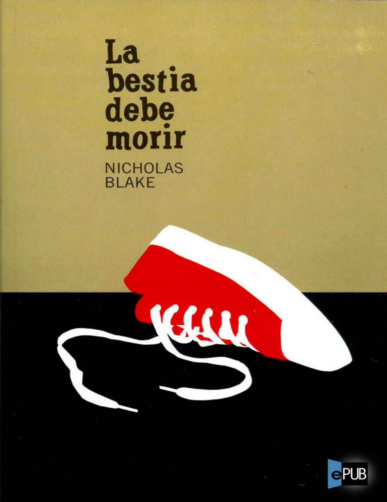 La bestia debe morir de Nicholas Blake, portada del libro