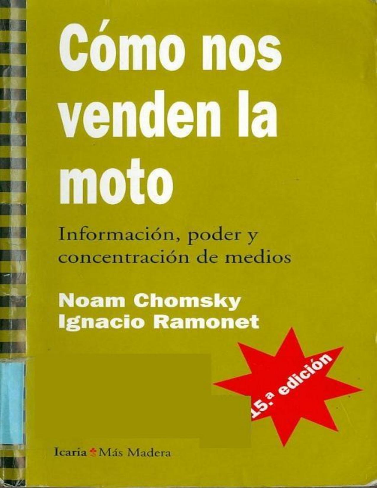 Como nos Venden la Moto de Noam Chomsky, portada del libro