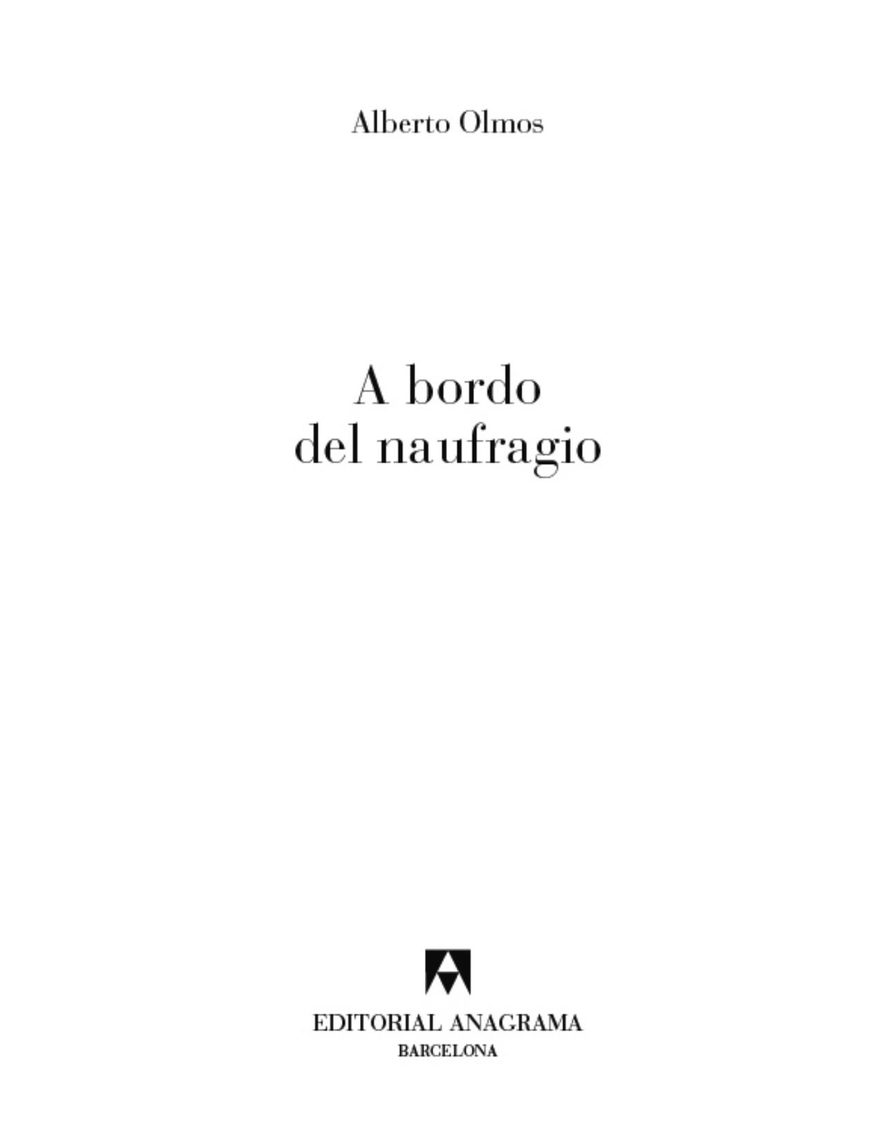 A bordo del naufragio de Alberto Olmos, portada del libro