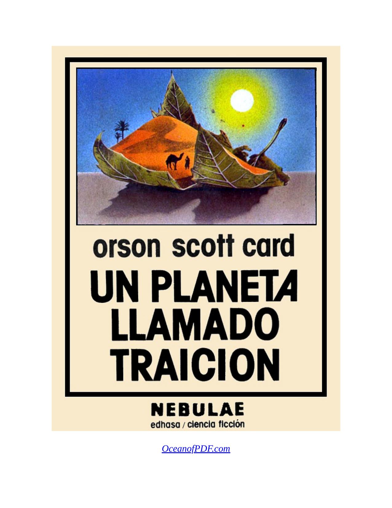 Un Planeta Llamado Traición de Orson Scott Card, portada del libro