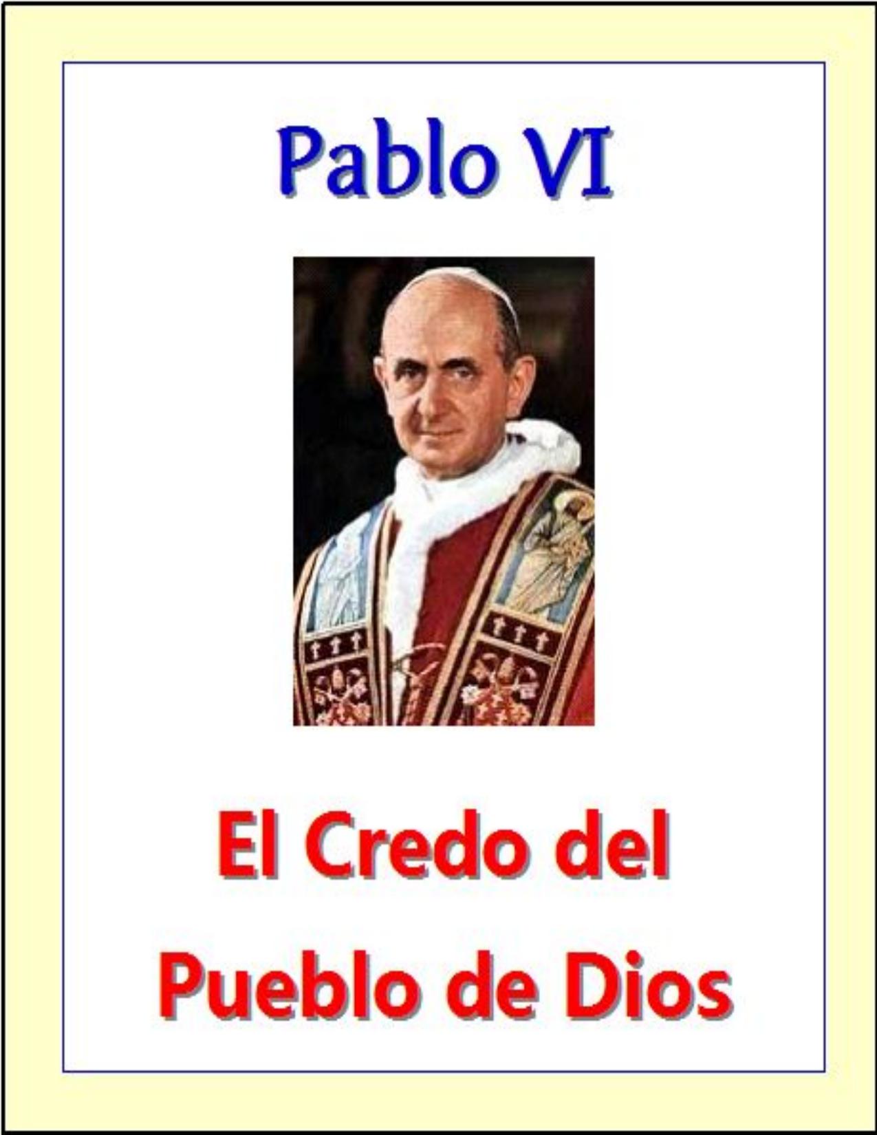 Credo del Pueblo de Dios de Pablo VI, portada del libro