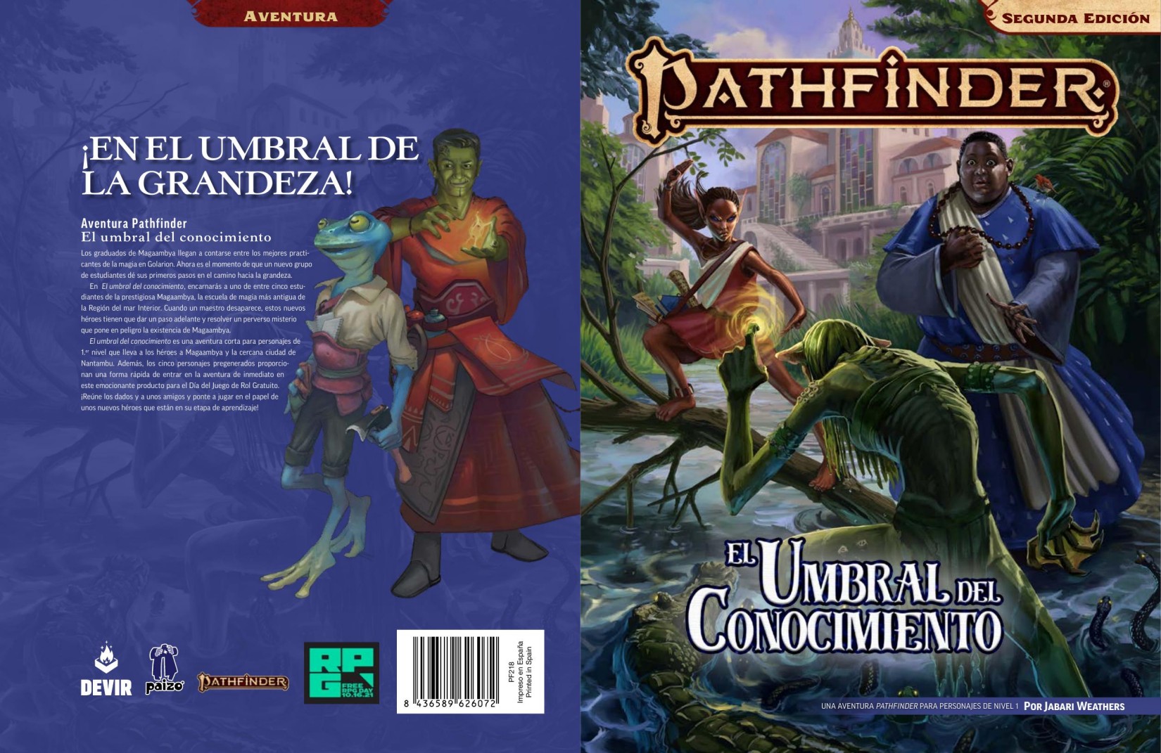 El umbral del conocimiento de Paizo Staff, portada del libro