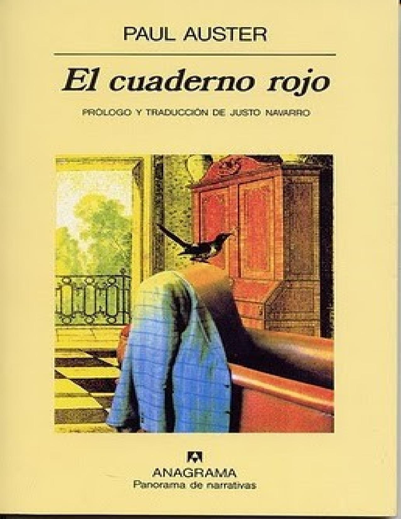 El cuaderno rojo de Paul Auster, portada del libro